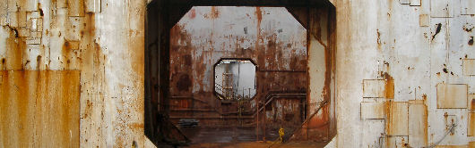 Opening in drydock wall